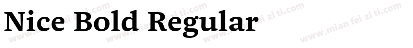 Nice Bold Regular字体转换